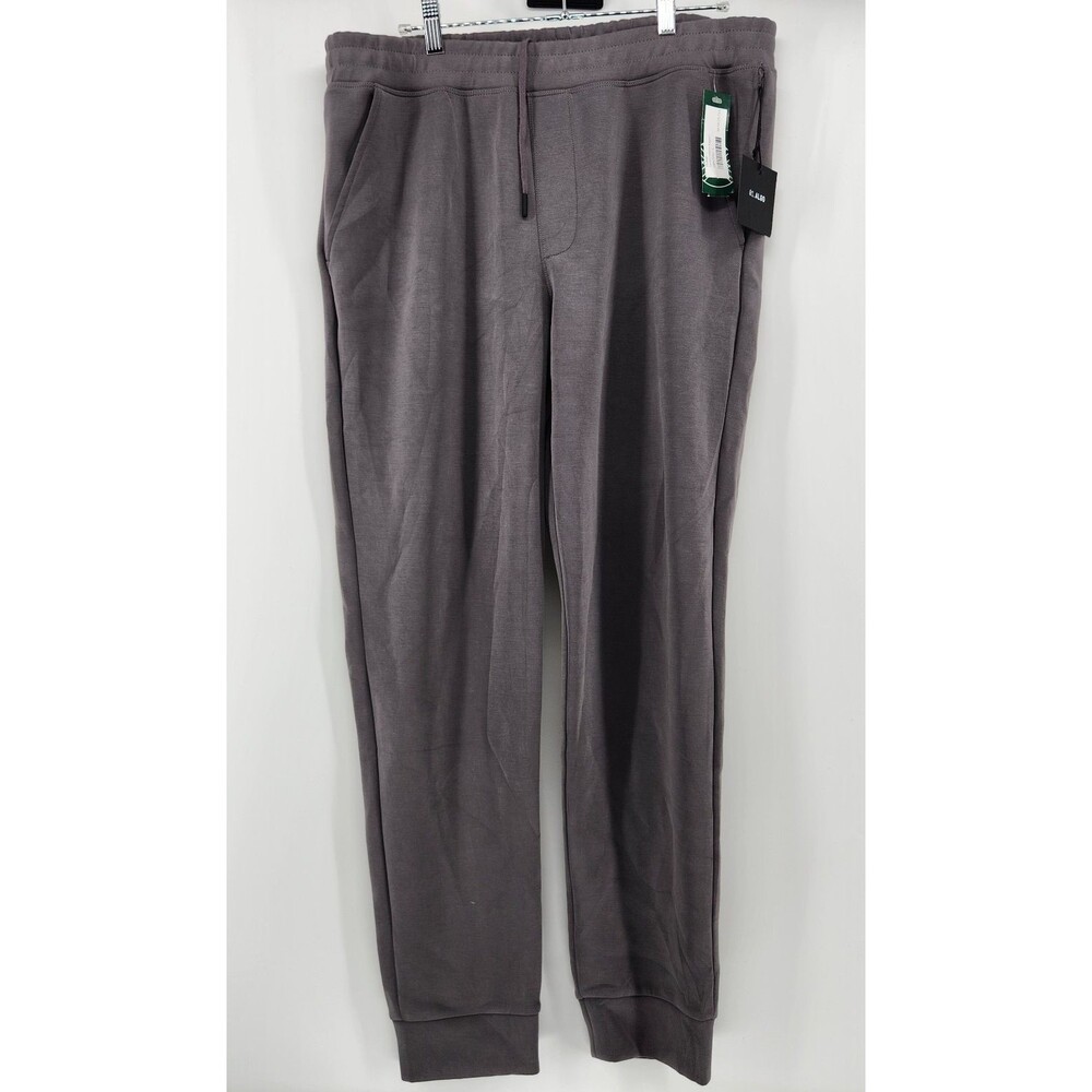 01.Algo Mens Dark Grey Large Clubhouse Fleece Jogger NWT